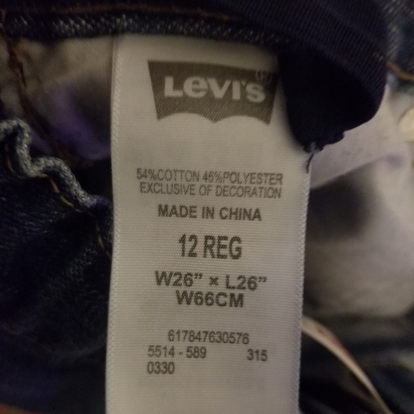 Boys Levi's 550 Straight Denim Blue Jeans Size 12 - Picture 2 of 3